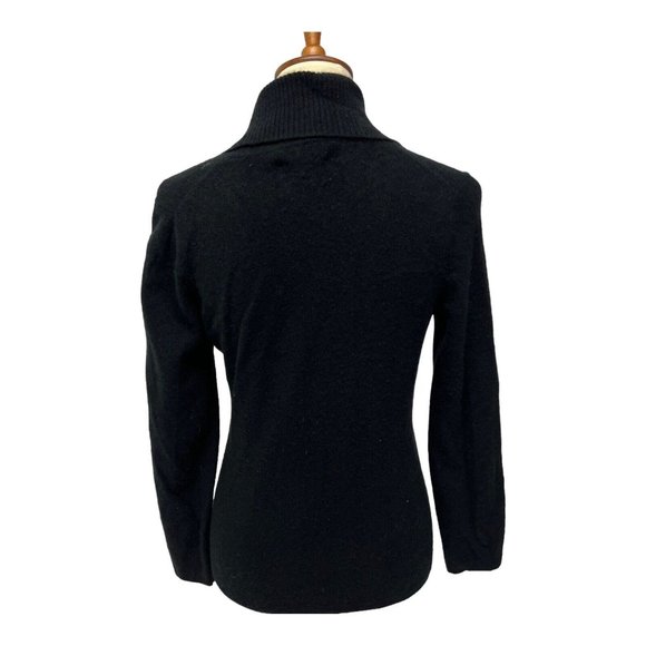 Jones New York Women's Long Sleeve Black Front Wrap V-Neck Sweater Size M - Picture 5 of 11